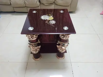 Small decorative glass side table
