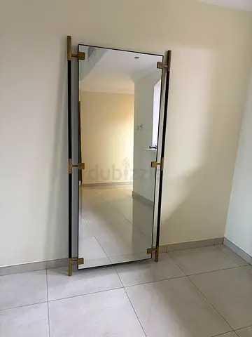 Floor mirror black/gold