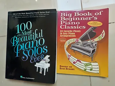 2 Piano Sheet Music Books 100 Most Beautiful Piano Solos' & 'Big Book of Beginner's Piano Classic