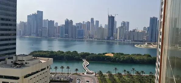 Corniche view // No cash Deposit // 1BHK with 2 Bathrooms just 37k in Al Majaz 1