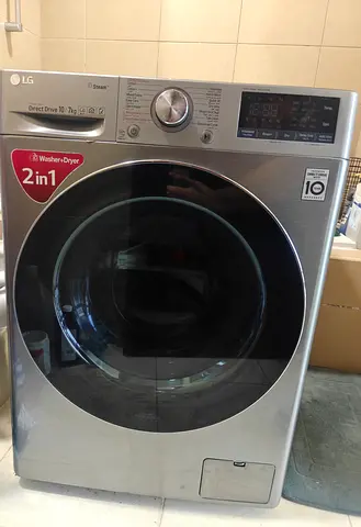 LG 2-in-1 Front Load Washer Dryer 7kg/5kg, Silver