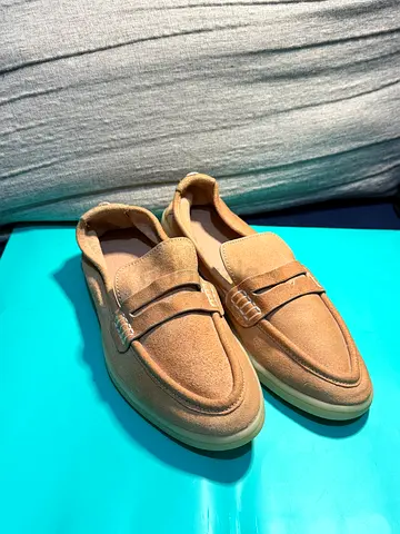 Zara Beige suede loafers - lightly used, comfortable casual shoes
