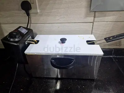 Used Stainless Steel Deep Fryer with Lid and Temperature Control