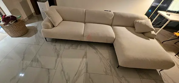 The Loom Collection L shape sofa beige