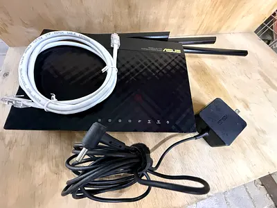 ASUS Dual-Band Wireless Router with Power Adapter and Ethernet Cable