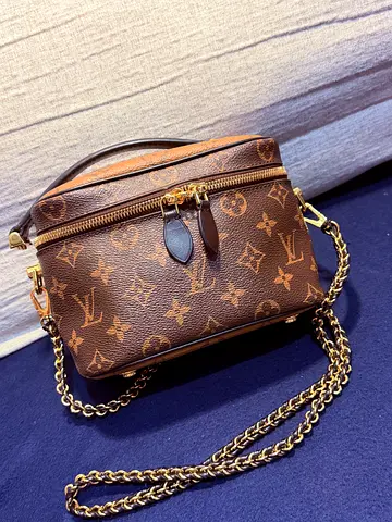 Authentic Louis Vuitton Mini Vanity Monogram Crossbody Bag with (hand need to fix)