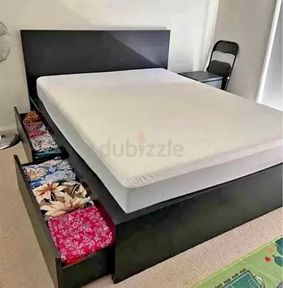 Ikea King Size Bed with Mattress Available in Perfect Condition
