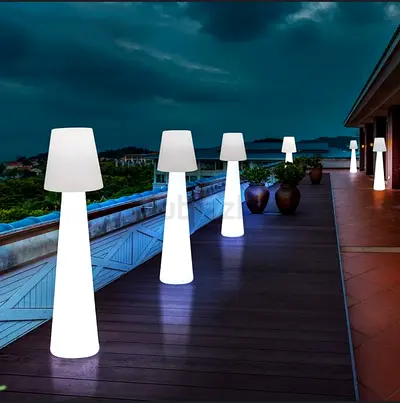 Modern LED Floor Lamps - Tall Outdoor/Indoor Standing Lamps single