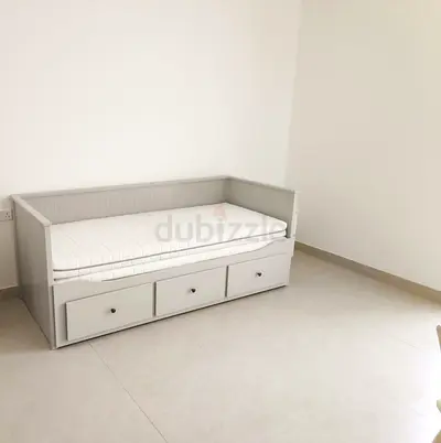 IKEA HEMNES Grey Day-Bed, 3 Drawers + 2 Mattresses