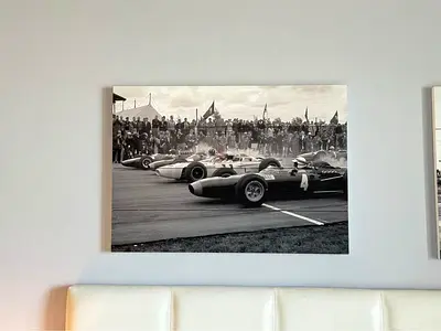 2 wall paintings on the wooden boards (Black and white)