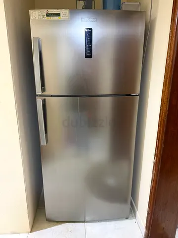 Stainless Steel Double Door Refrigerator - Good Condition Size Hight 180, Width 80 , Side 70