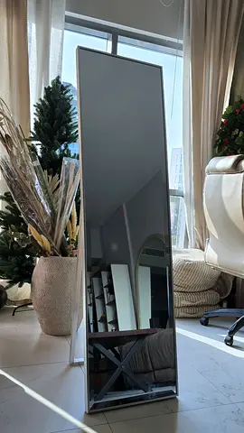 Full-Length Free-Standing Mirror with Silver Frame - Good Condition Home Centre