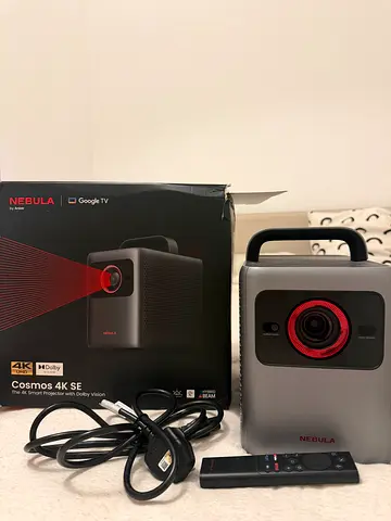 Anker Nebula Cosmos S 4K Portable Projector with Remote and Cables