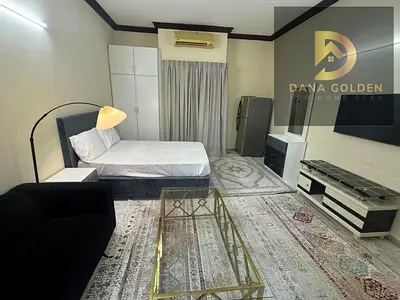 للايجار الشهري استديو مفروش اول ساكن شامل كل الفواتير في الشارقه في النباعه