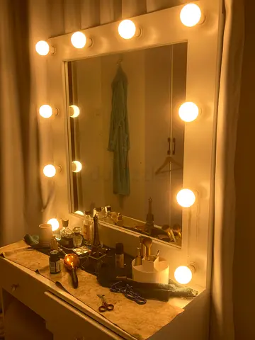 Large Hollywood Vanity Mirror with Lights - Ready to Mount