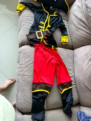 Child's Pirate Costume Set - Size 120-130cm (Good Condition)