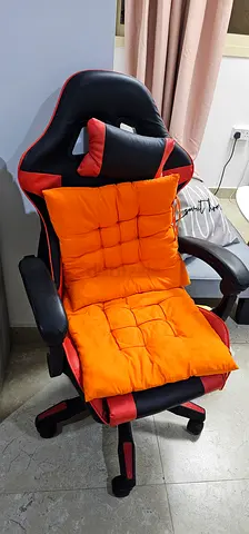 Red & Black Gaming Chair with Lumbar and Head Support