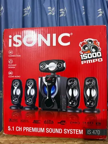 iSONIC 5.1 CH Premium Sound System (IS 470) - Complete in Box not opened