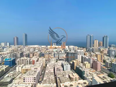 ثلاث غرف وصالة اطلالة بحرية  باركن مجانا شهر مجانا غاز مركزي مجانا مساحات ضخمة تشطيب الترا سوبر ديلوكس
