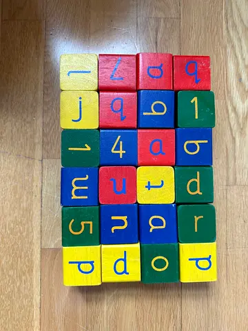 Abc Symbolize Basic Classifieds: Colorful Wooden ABC & Math Learning Blocks Set | dubizzle ...