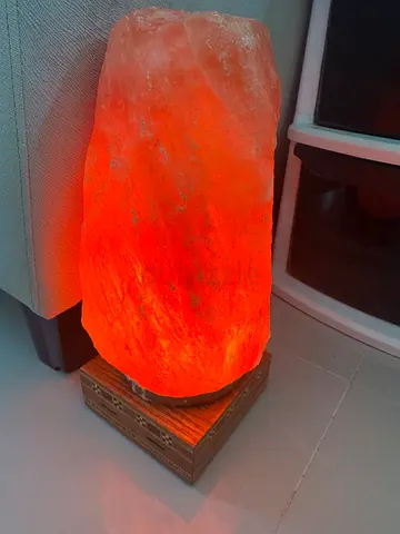 5kg Natural Himalayan Pink Salt Lamp with Wooden Base⁠