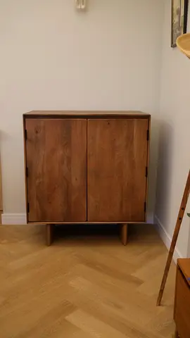 West Elm Anton Solid Wood Bar Cabinet, Solid Mango Wood, Barely Used