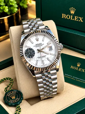 Rolex Datejust Stainless Steel White Dial Jubilee Bracelet - Full Set