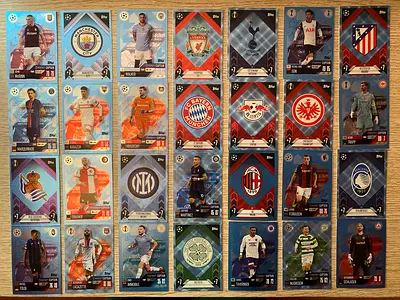 Topps Match Attax UEFA Competitions 2024-25 - Crystal Foil Base Bundle - 28 CARD LOT