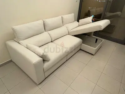 IKEA Esklstuna L shape Sofa Bed Beige