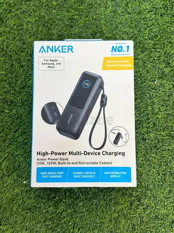 Anker Power Bank, 25,000mAh 165W Total Output Portable Charger for Laptops 3 USB-C Ports with 100W M