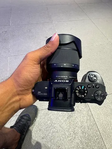 Sony Alpha mirrorless camera with zoom lens - gently used