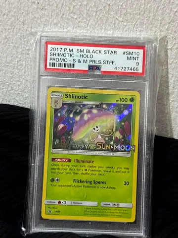 2017 PSA 9 Shiinotic SM Black Star Holo Pokémon Promo Card (Mint)