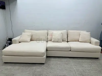 USA made pottery barn beige sofa