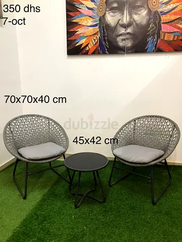 YIYAN 2-Seater Outdoor Wicker Patio Conversation Bistro Set