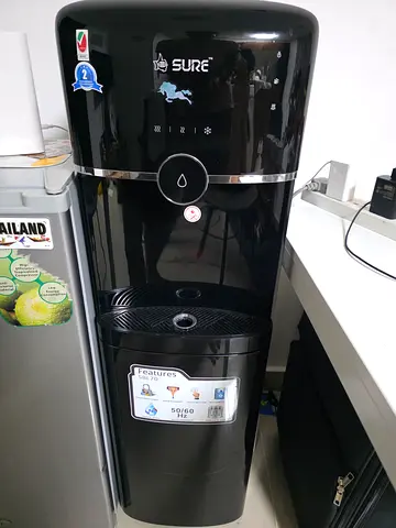 Sure branded black water dispenser - good working condition HOT AND COLD