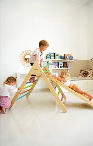 Ezzro Large Rainbow Climbing Foldable Playset for Indoors