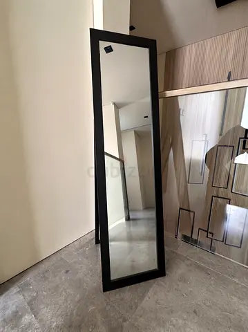 Full-length Black Framed Leaning Mirror - Ikea-Good Condition