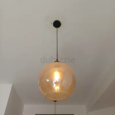 1 Chandelier + 3 Pendant Light (1 big, 2 small)