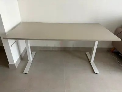 Adjustable Standing Desk with White Laminate Top - Excellent Condition
