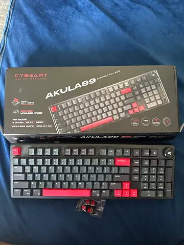 Akula99 Mechanical Gaming Keyboard with Extra Red Keycaps — Like New