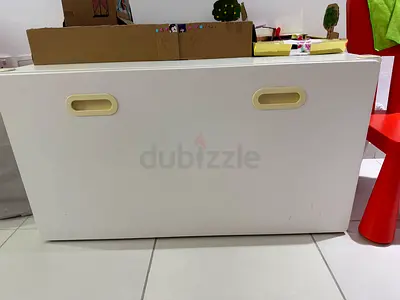 White wooden toy chest / storage box for nursery - Ikea