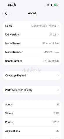 iPhone 14 Pro - Good Working Condition, 128 (Photos stored)