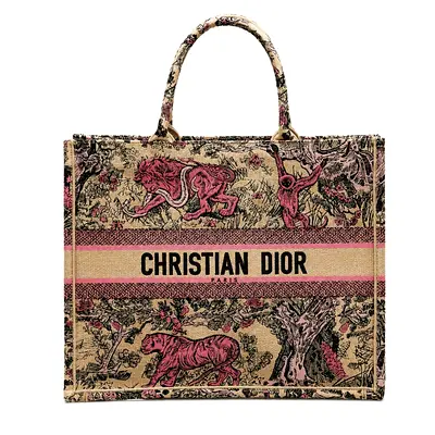 Christian Dior Book Tote Large Pink Beige for Sale