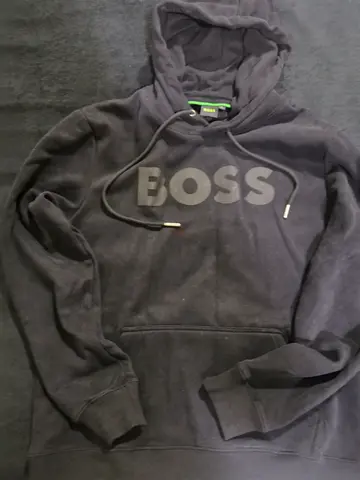 Black BOSS hooded sweatshirt, men's size (pre-owned)