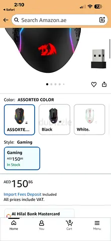 Gaming mouse for sale if u buy new price is 150-200