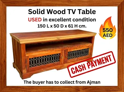 Solid wood TV table