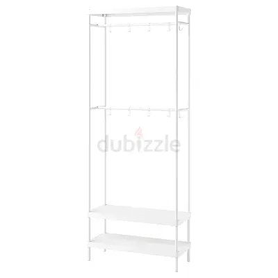 IKEA MACKAPÄR coat rack with shoe storage white