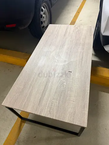 Simple wooden console table / TV bench in light oak finish