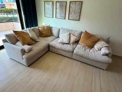 Home centre__  Swin Feather filled Sofa