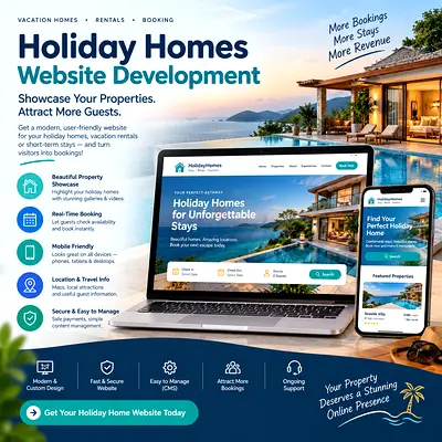 Holiday Homes Website Development | Vacation Rental & Booking Website Design